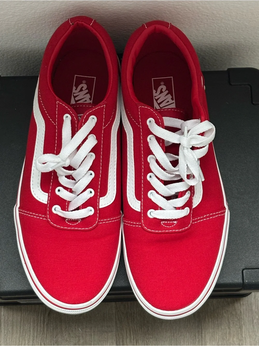 Vans Women's Classic Sneakers in Red and White